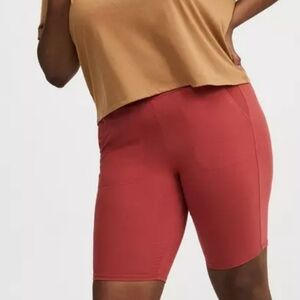 Torrid 9-in Red Biker Shorts W/ Pockets